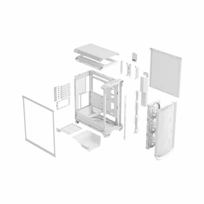 ATX полу-висока кутия Fractal Бял