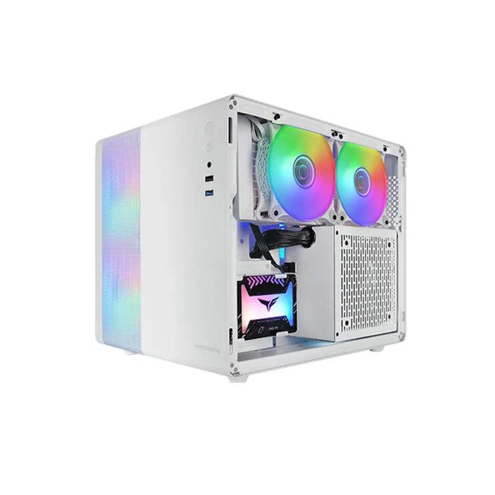 ATX полу-висока кутия Mars Gaming MC400W Бял Черен