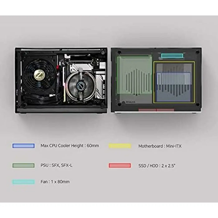 ATX полу-висока кутия Zalman M2 MINI-SILVER Черен Сребрист