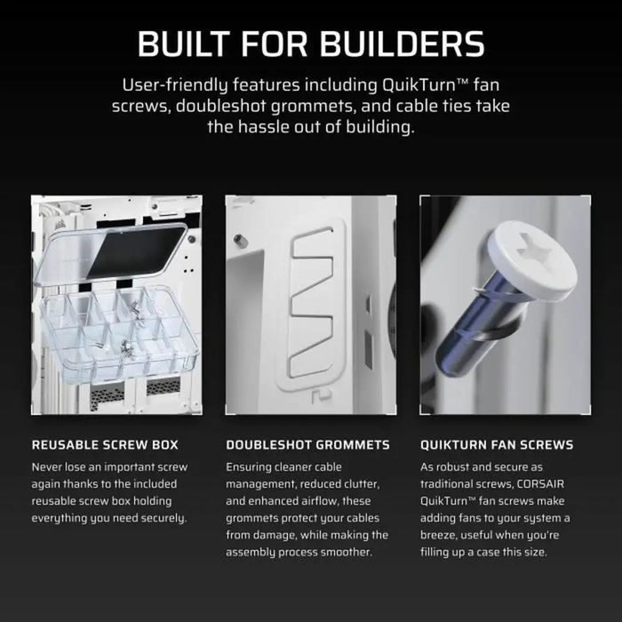 ATX полу-висока кутия Corsair CC-9011301-WW Бял