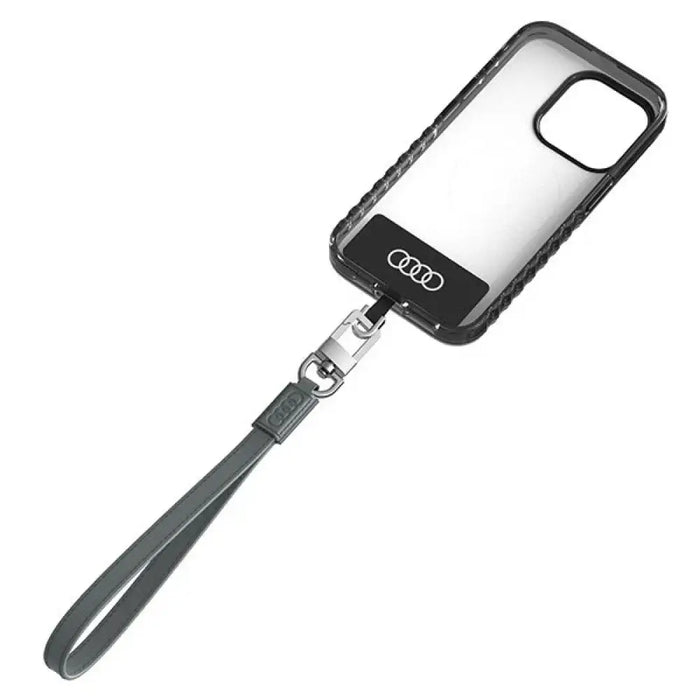 Audi Crossbody кожен универсален ремък 28cm x 10mm - сив
