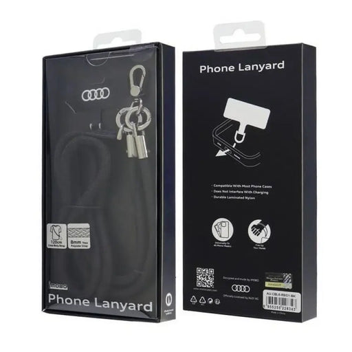 Audi Crossbody Leash Universal 120cm x 6mm - черен