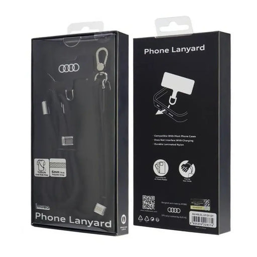 Audi Crossbody Universal Leash 120cm x 10mm - черен