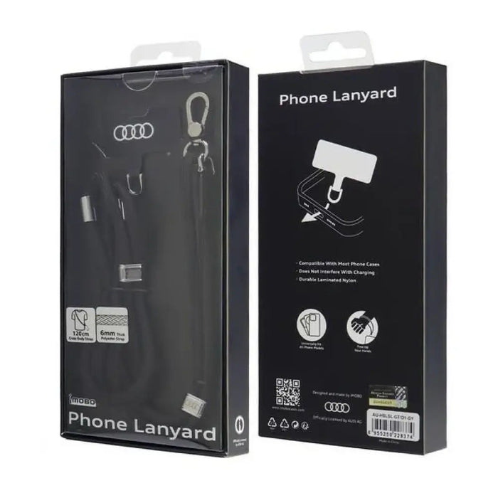 Audi Crossbody Universal Leash 120cm x 10mm - черен