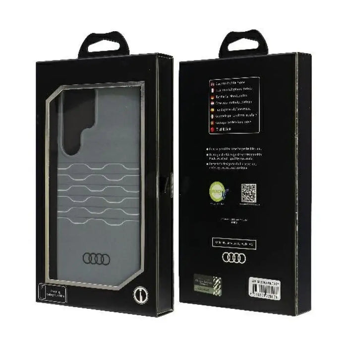 Audi IML Geometric Pattern Case S24 Ultra S928 сив/сив