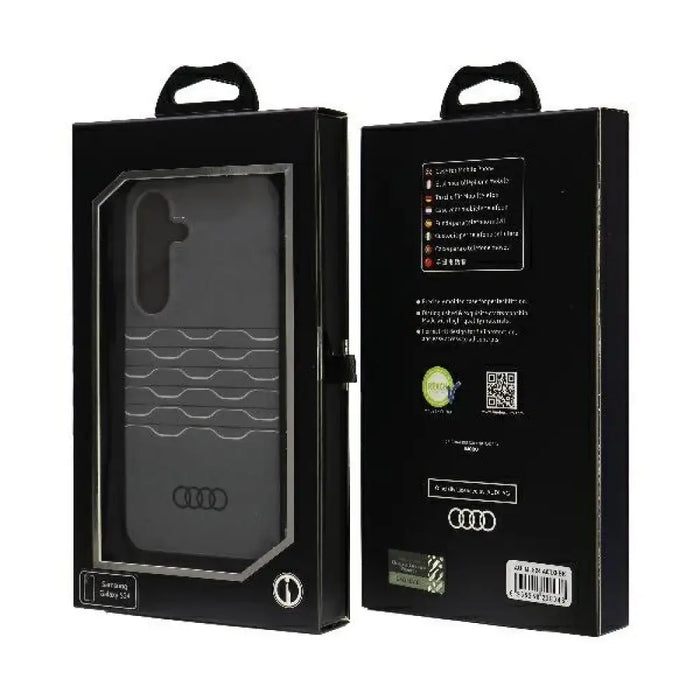 Audi IML Geometric Pattern Case S24 S921 черен/черен твърд