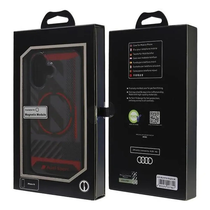 Audi IML Sport MagSafe iPhone 16 6.1’’ черен/черен твърд