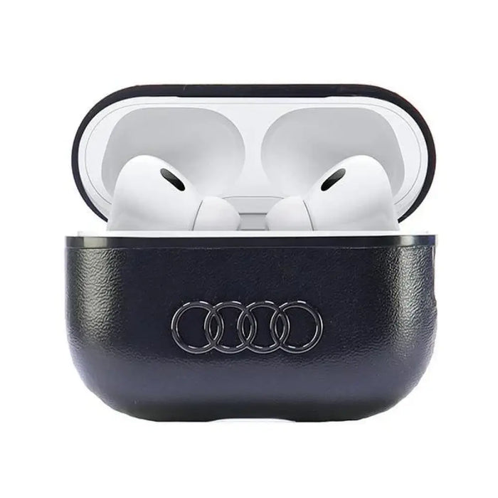 Audi Leather Big Logo AirPods Pro 2 капак черен/черен