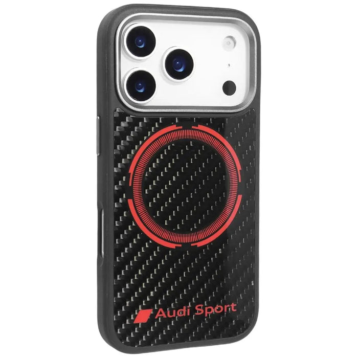 Audi RSQ Carbon Fiber Sport Red Circle MagSafe Case for