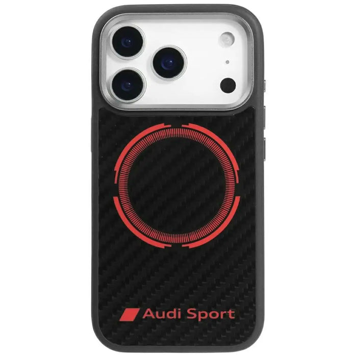 Audi RSQ Carbon Fiber Sport Red Circle MagSafe Case for