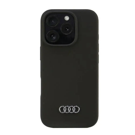 Audi Silicone Case iPhone 16 Pro 6.3’’ черен/черен твърд