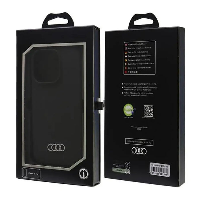 Audi Silicone Case iPhone 16 Pro 6.3’’ черен/черен твърд