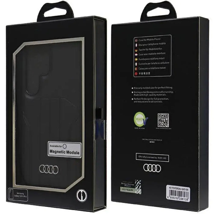 Audi Synthetic Leather MagSafe S24 Ultra S928 черен/черен