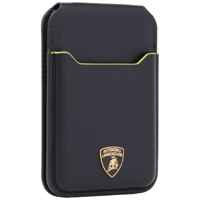 Кожен портфейл MagSafe за телефон Lamborghini D1 - черен и зелен