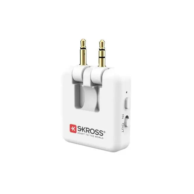 Аудио адаптер Skross 3.5 mm jack към Bluetooth Бял