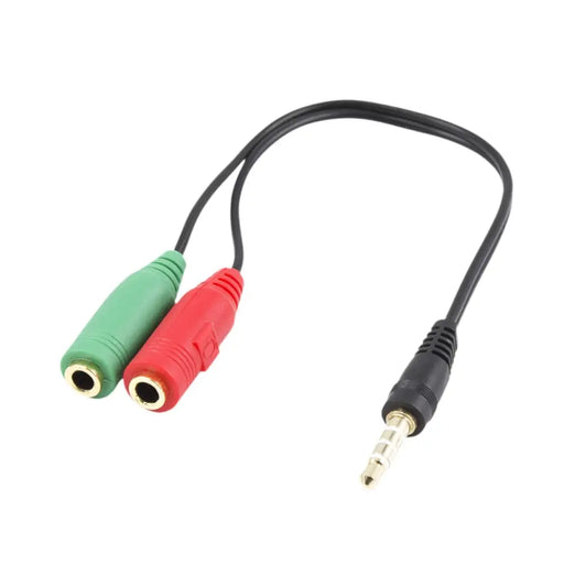 Аудио кабел с жак (3,5 mm) към 2 RCA кабел Ewent 15 cm