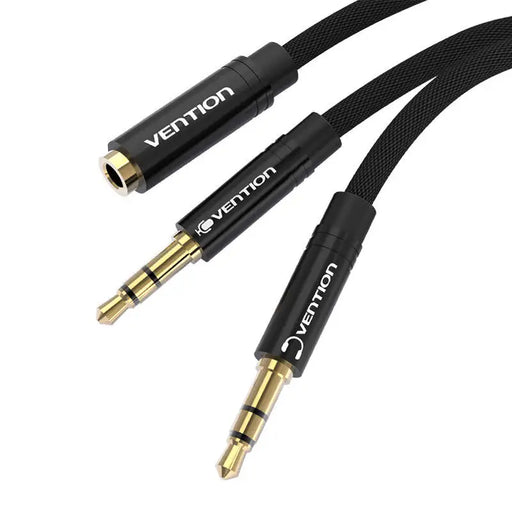 Аудио кабел Vention BBLBF 3.5mm към 2x 1m черен