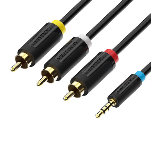 Аудио кабел Vention BCBBH3.5mm мъжки към 3x RCA мъжки 2m