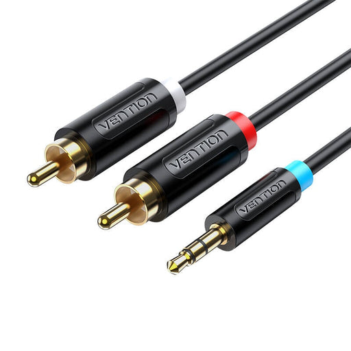 Аудио кабел Vention BCLBK 3.5mm мъжки към 2x RCA мъжки 8m