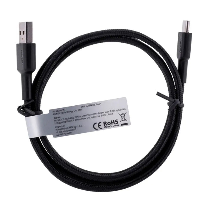 AUKEY CB-CD30 USB кабел 0,9 м USB A USB C Черен