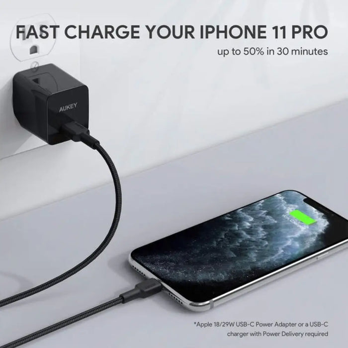 AUKEY CB-CL03 2 м Черен