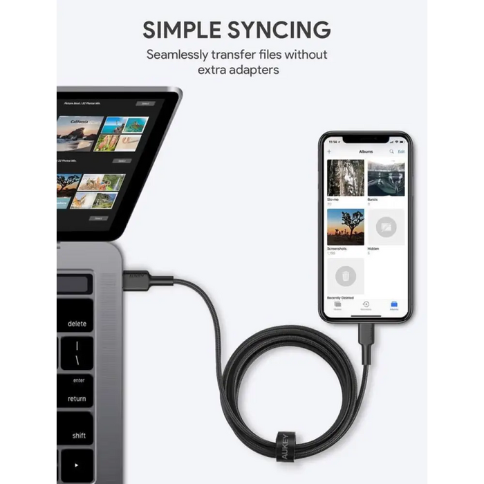 AUKEY CB-CL03 2 м Черен