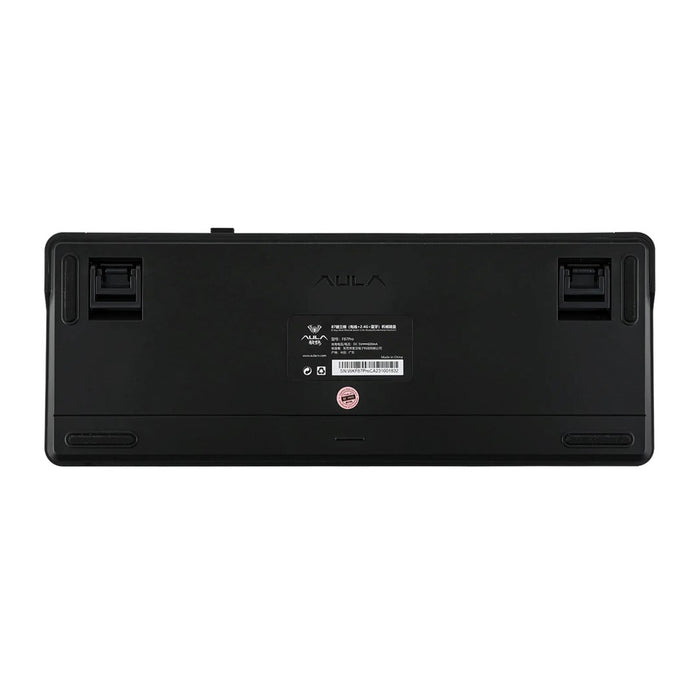 AULA Gasket F87 Pro клавиатура черно-циан синьо сиво дърво V4 RGB