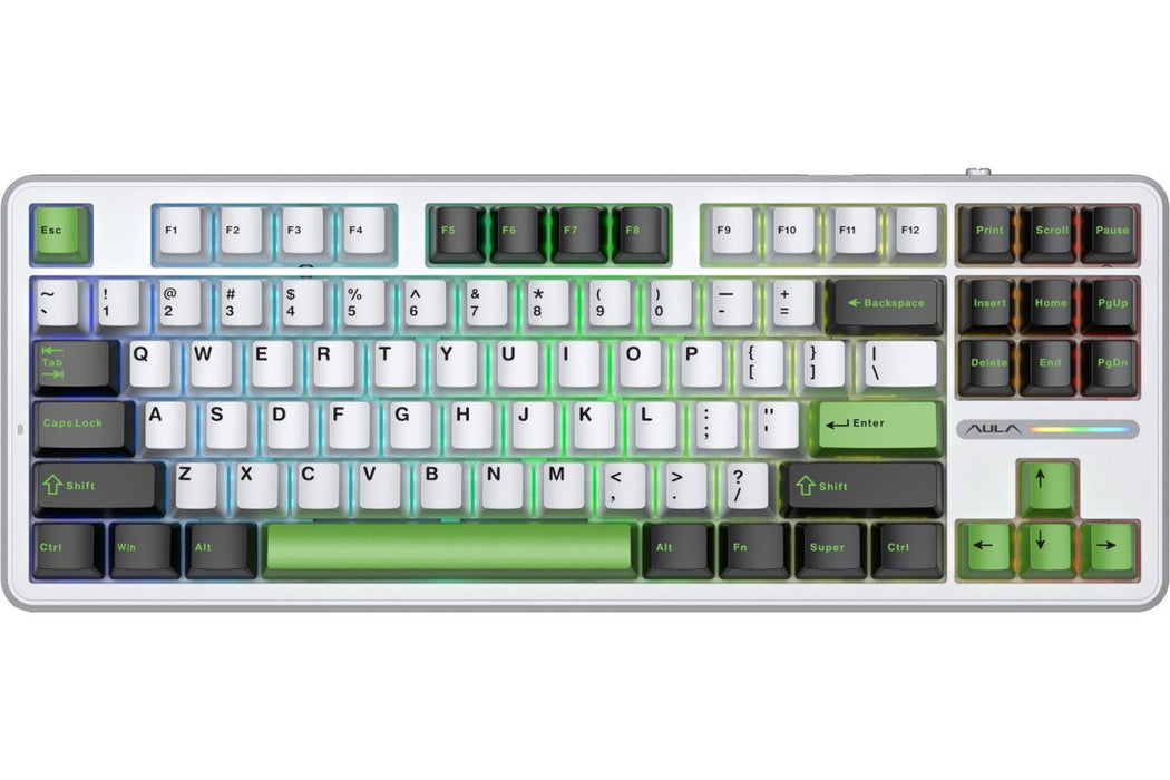 Клавиатура AULA Gasket F87 Thunder Black GrayWoodV3 RGB