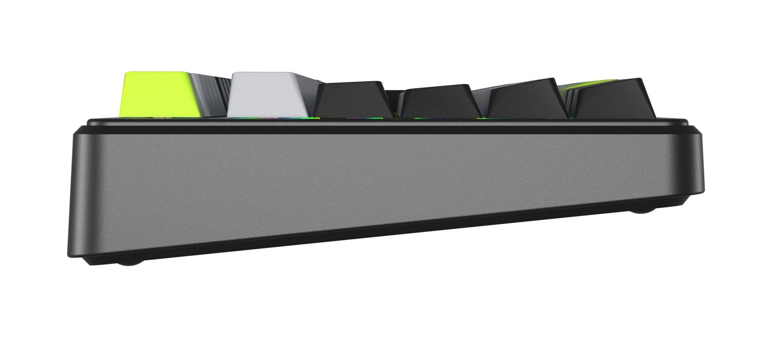 F99 Pro Черна+Сива+Зелена Сиво-Дървена RGB AULA клавиатура с уплътнение