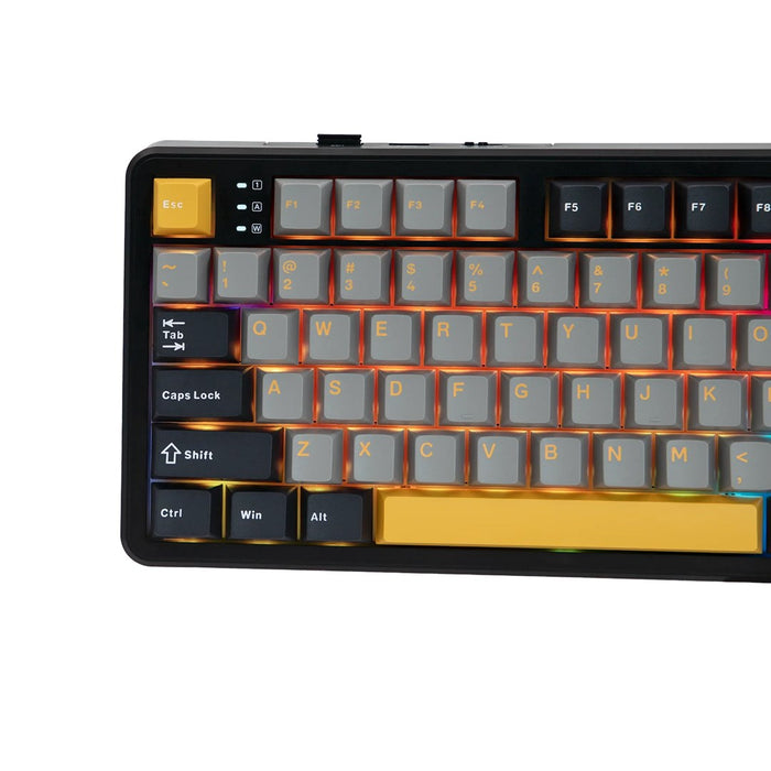 Клавиатура F108 сиво+оранжево+тъмносиво уплътнение с Volcano RGB превключватели – AULA