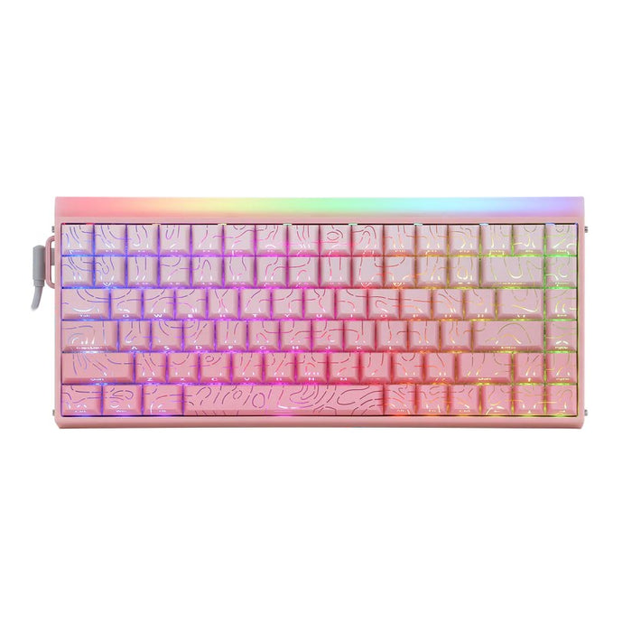 HERO84 HE PINK+Gradient+Contour Dragon King RGB AULA уплътнителна клавиатура