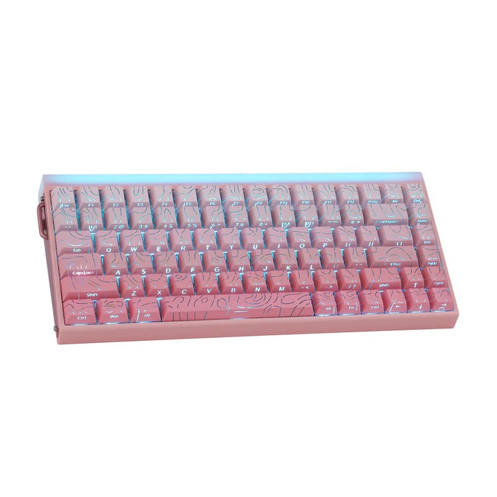 HERO84 HE PINK+Gradient+Contour Dragon King RGB AULA уплътнителна клавиатура