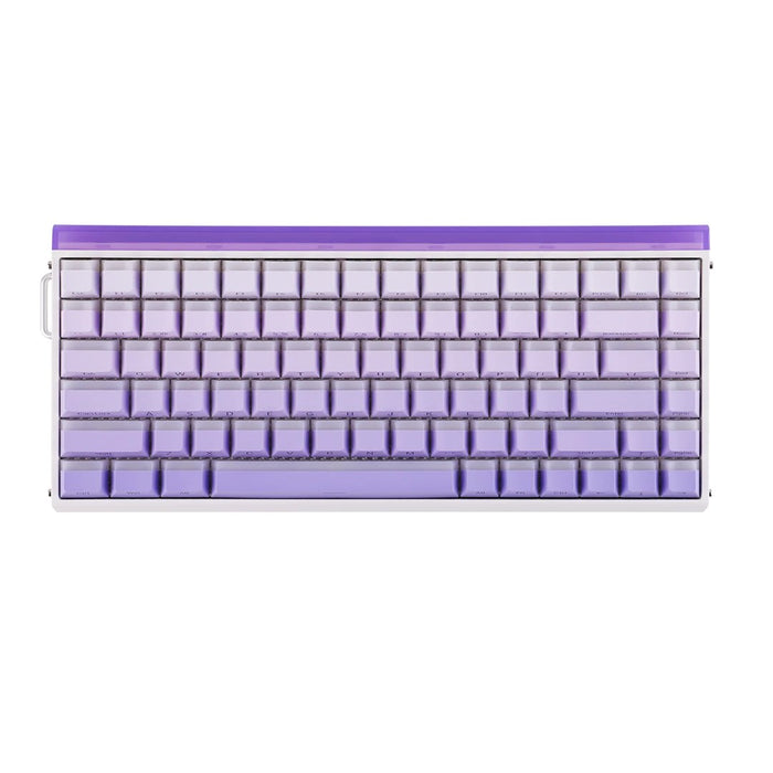 HERO84 HE Бяла+Лилава+Градиентна+СВЕТЛА Клавиатура JadeKing RGB AULA с уплътнение