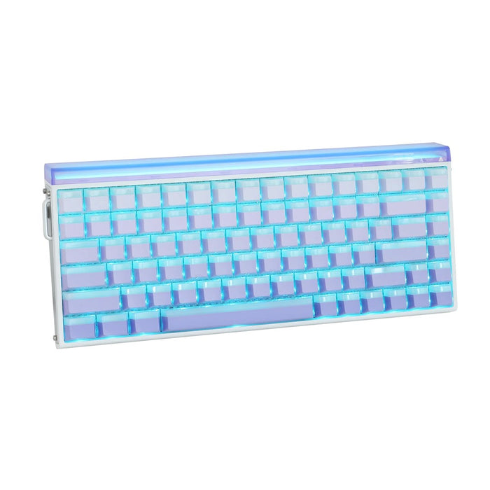 HERO84 HE Бяла+Лилава+Градиентна+СВЕТЛА Клавиатура JadeKing RGB AULA с уплътнение