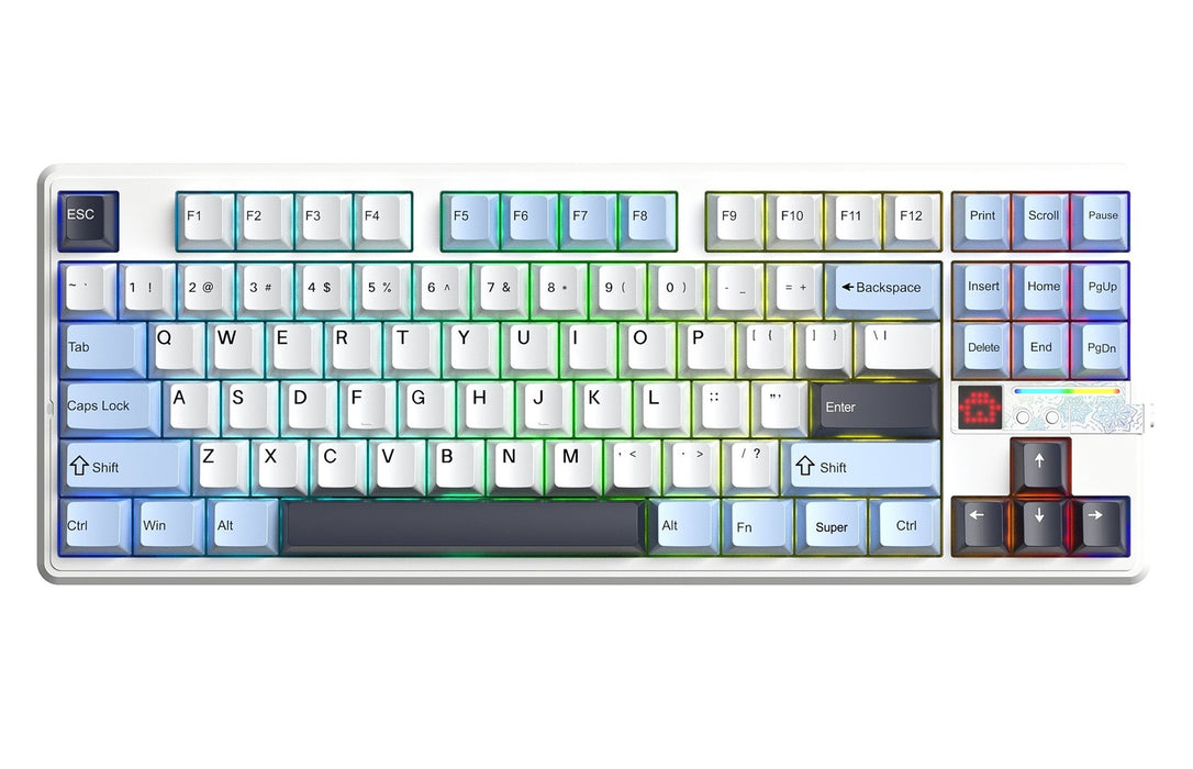 Клавиатура AULA Gasket F87 Pro V2 Glacier Blue Star Vector RGB