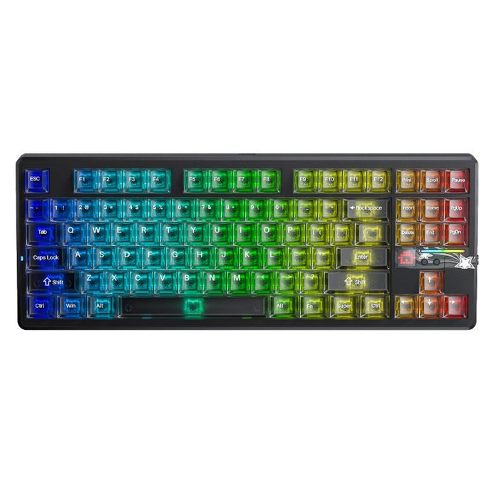 AULA Gasket F87 Pro V2 Черна мъгла Прозрачна Leobog X3 RGB клавиатура