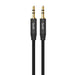 AUX кабел Budi 3.5mm мини жак към 1m черен