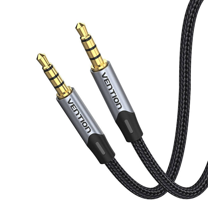 AUX кабел Vention BAQHD TRRS 3.5mm 0.5m сив