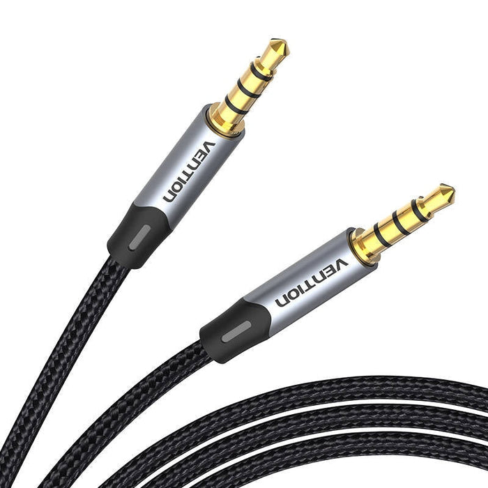 AUX кабел Vention BAQHD TRRS 3.5mm 0.5m сив