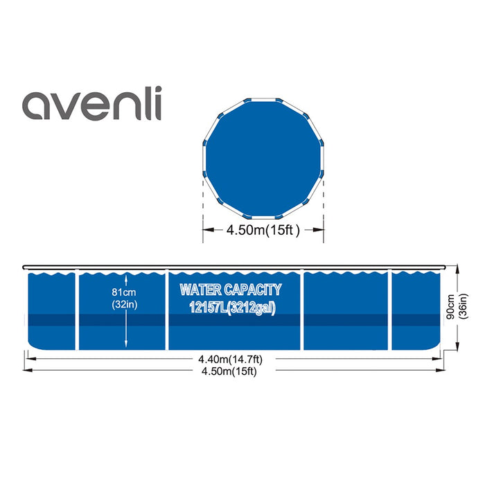 Комплект басейн с кръгла рамка AVENLI 427x84