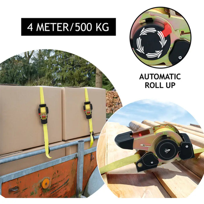 АВТОМАТИЧЕН КОЛАН С ТРЕСЧОТКА И 2 КУКИ 4МX38MM DUNLOP