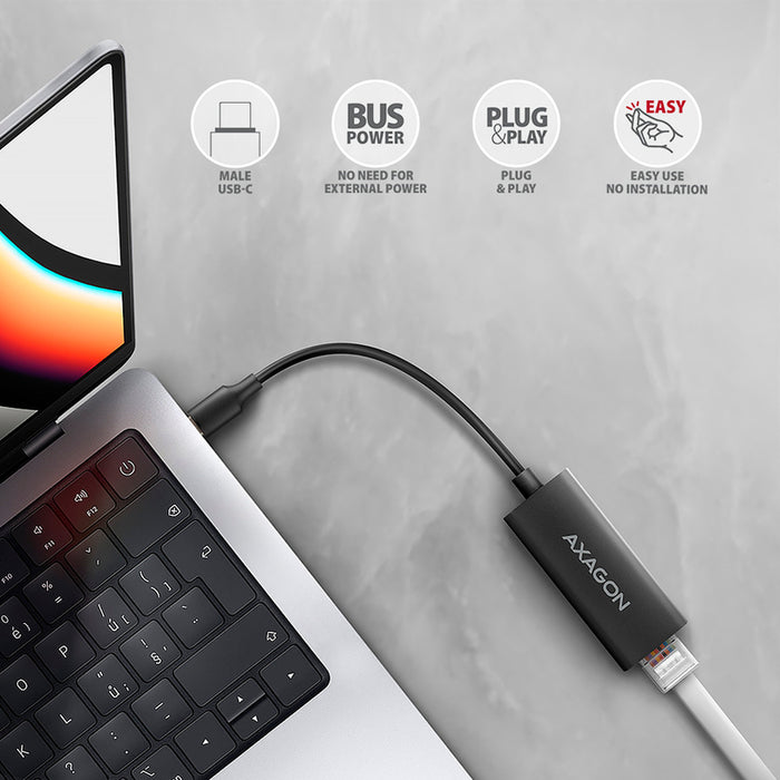 АДАПТЕР AXAGON USB-C - LAN 1G ADE-ARC