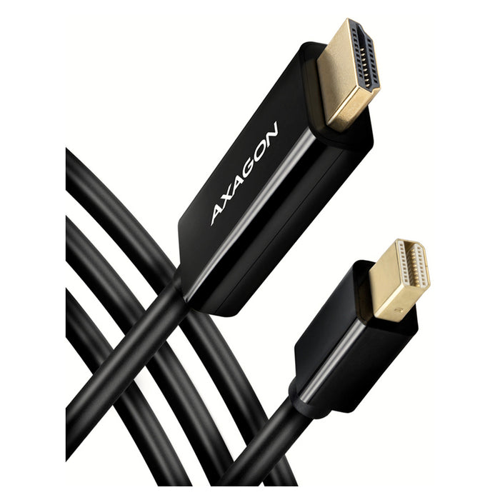 Кабел от източник с mini DisplayP AXAGON към приемник с HDMI MINI DP > HDMI RVDM-HI14C2 работи само в тази посока