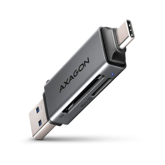 ЧЕТЕЦ ЗА КАРТИ AXAGON USB-C+A CRE-DAC