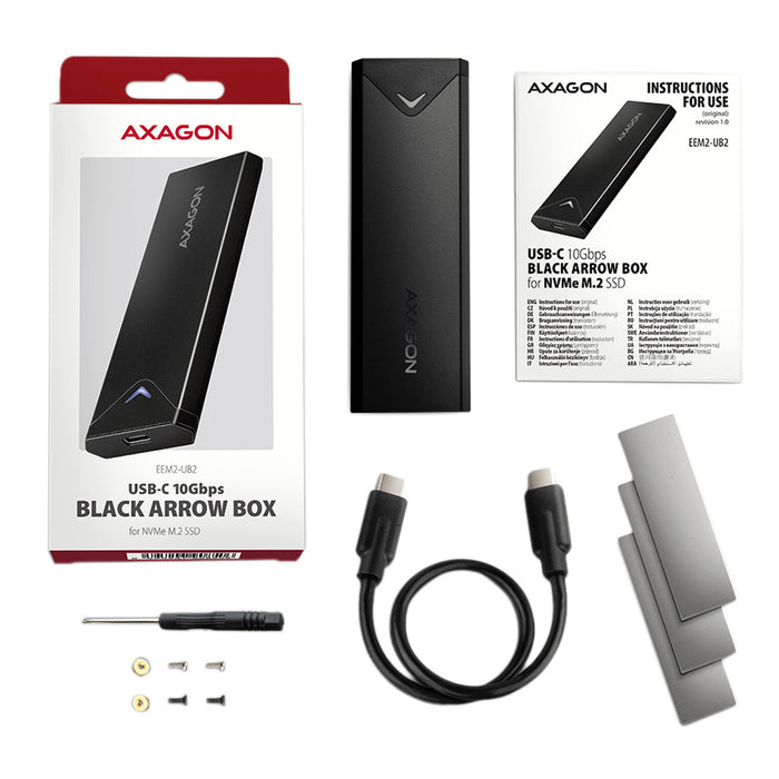Кутия за SSD AXAGON USB-C 3.2 M.2 EEM2-UB2