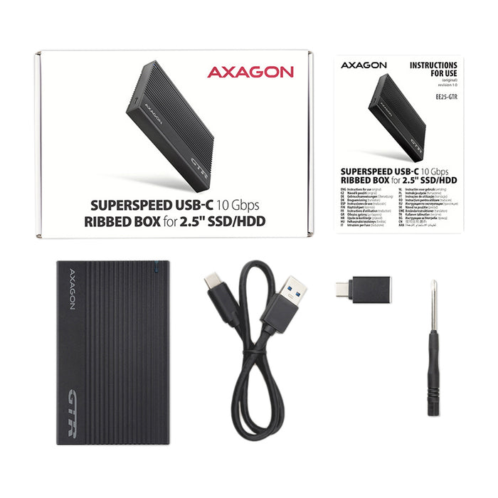 Кутия за HDD AXAGON USB-C 3.2 2.5" EE25-GTR