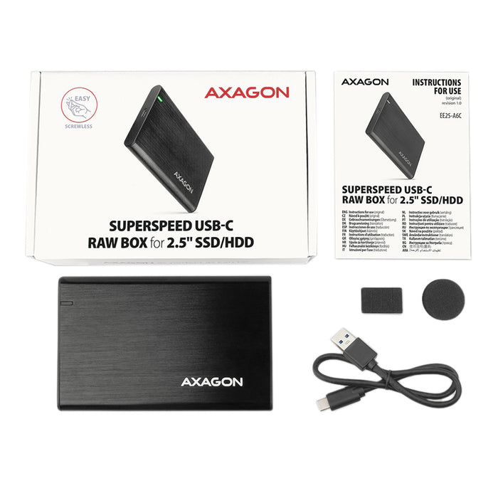 Кутия за HDD AXAGON USB-C 3.2 2.5" EE25-A6C