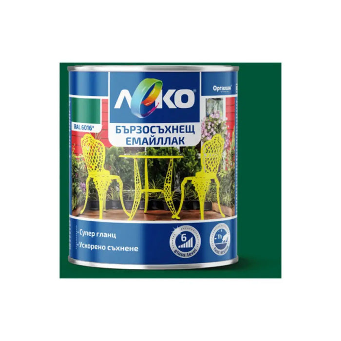 БЪРЗОСЪХНЕЩ ЕМАЙЛЛАК RAL 6016 2.5 L LEKO