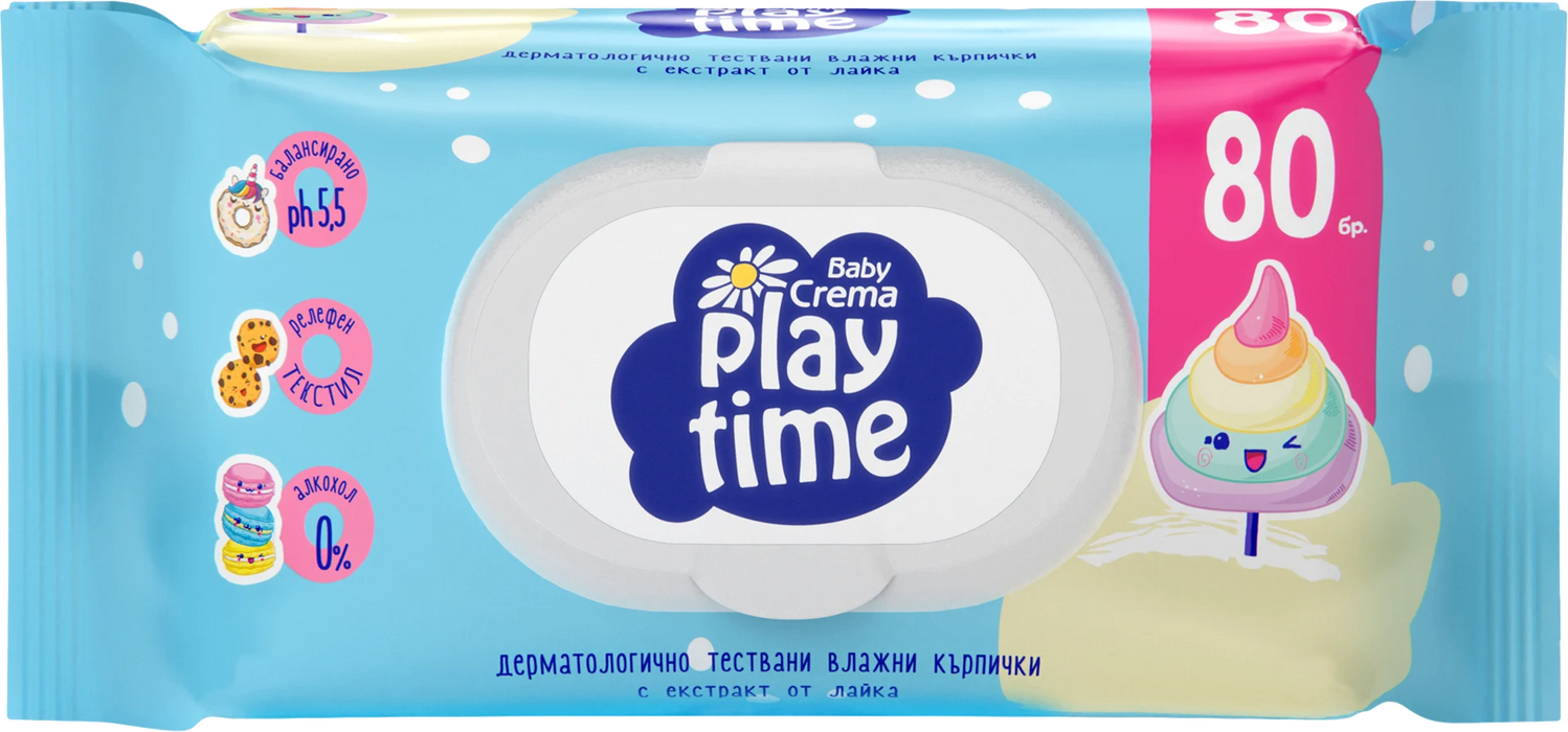 Влажни кърпи с екстракт от лайка, различни цветове/мотиви, 80 бр