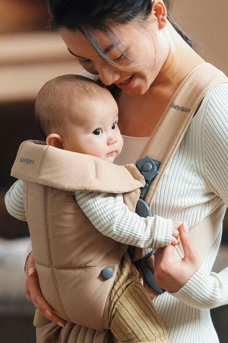 Ергономична раница BabyBjorn - Mini, Woven, Beige
